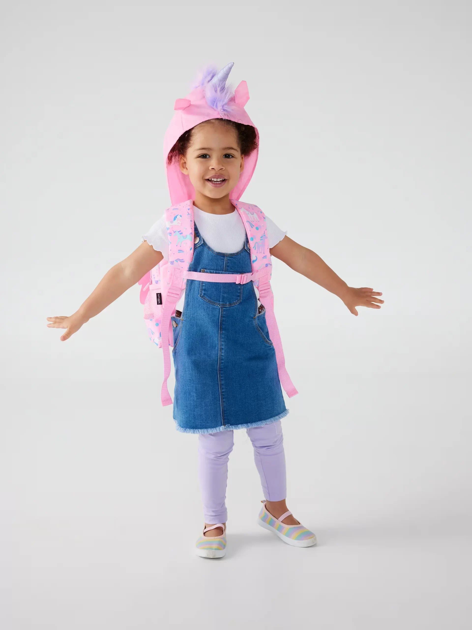 Smiggle - Glide Junior Kapşonlu Sırt Çantası-Dinossi