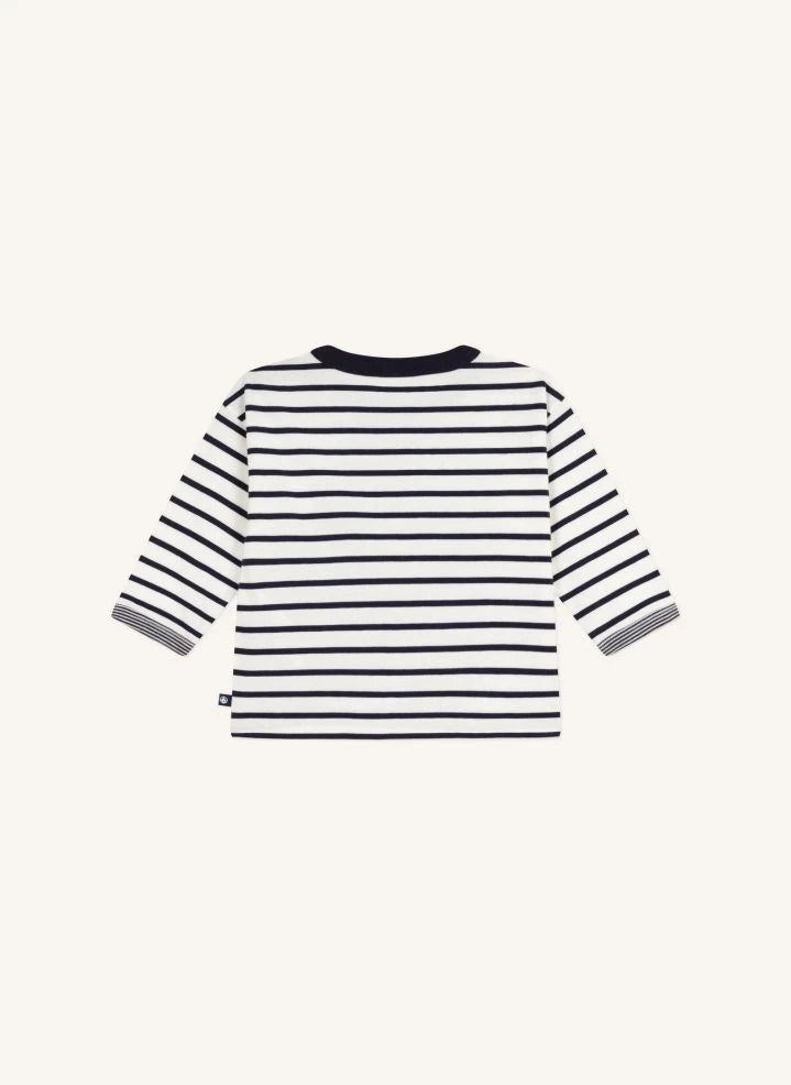 Petit Bateau - Bio-Baumwolle | Weißes Sailor's T-Shirt mit Brusttasche