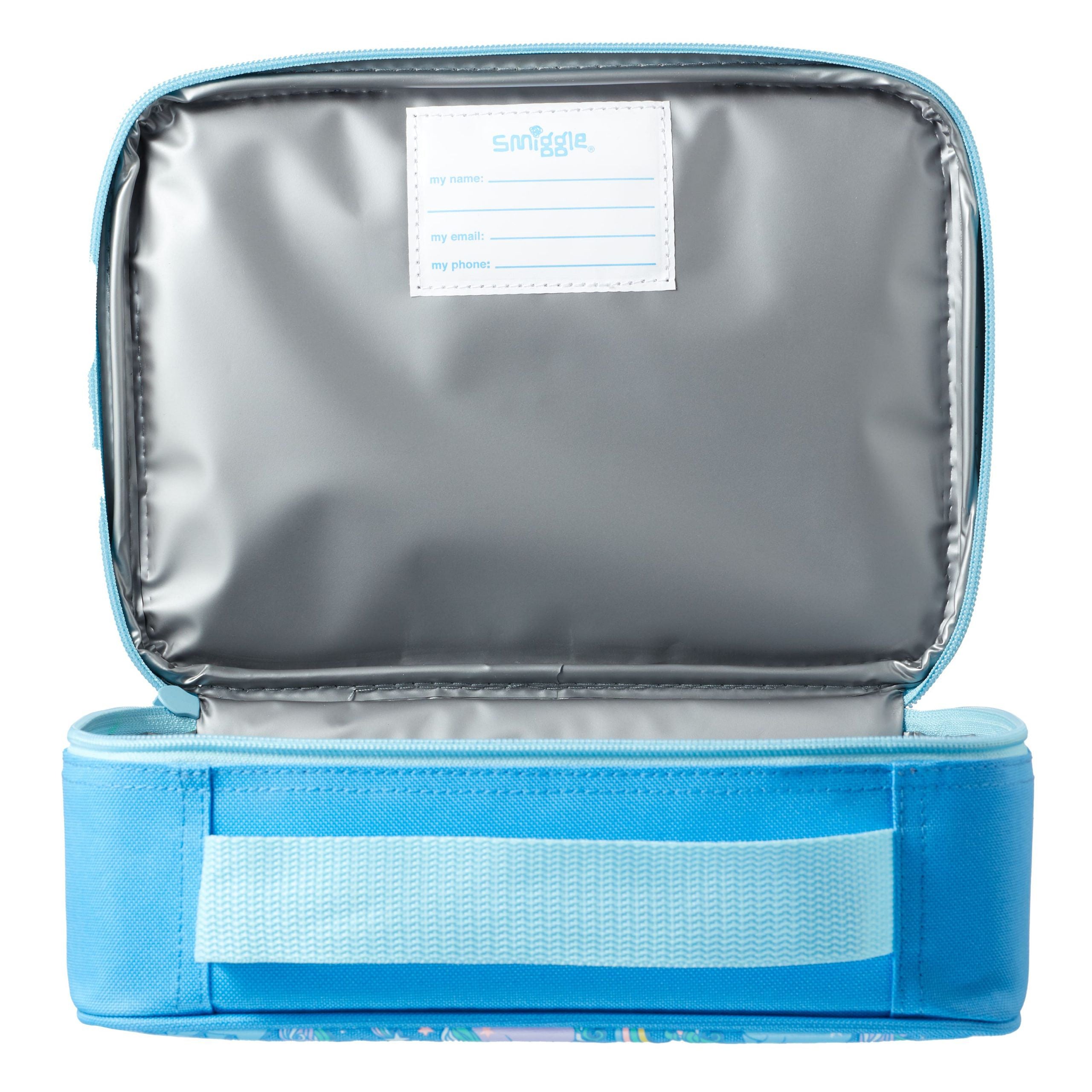 Smiggle - Neat Mavi Unicornlar Beslenme Çantası-Dinossi