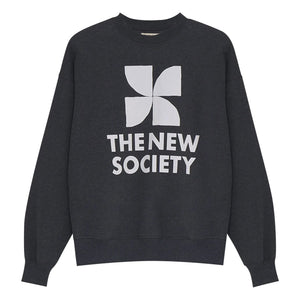 the new society - TNS Logo Sweatshirt | Dunkelgrau meliert