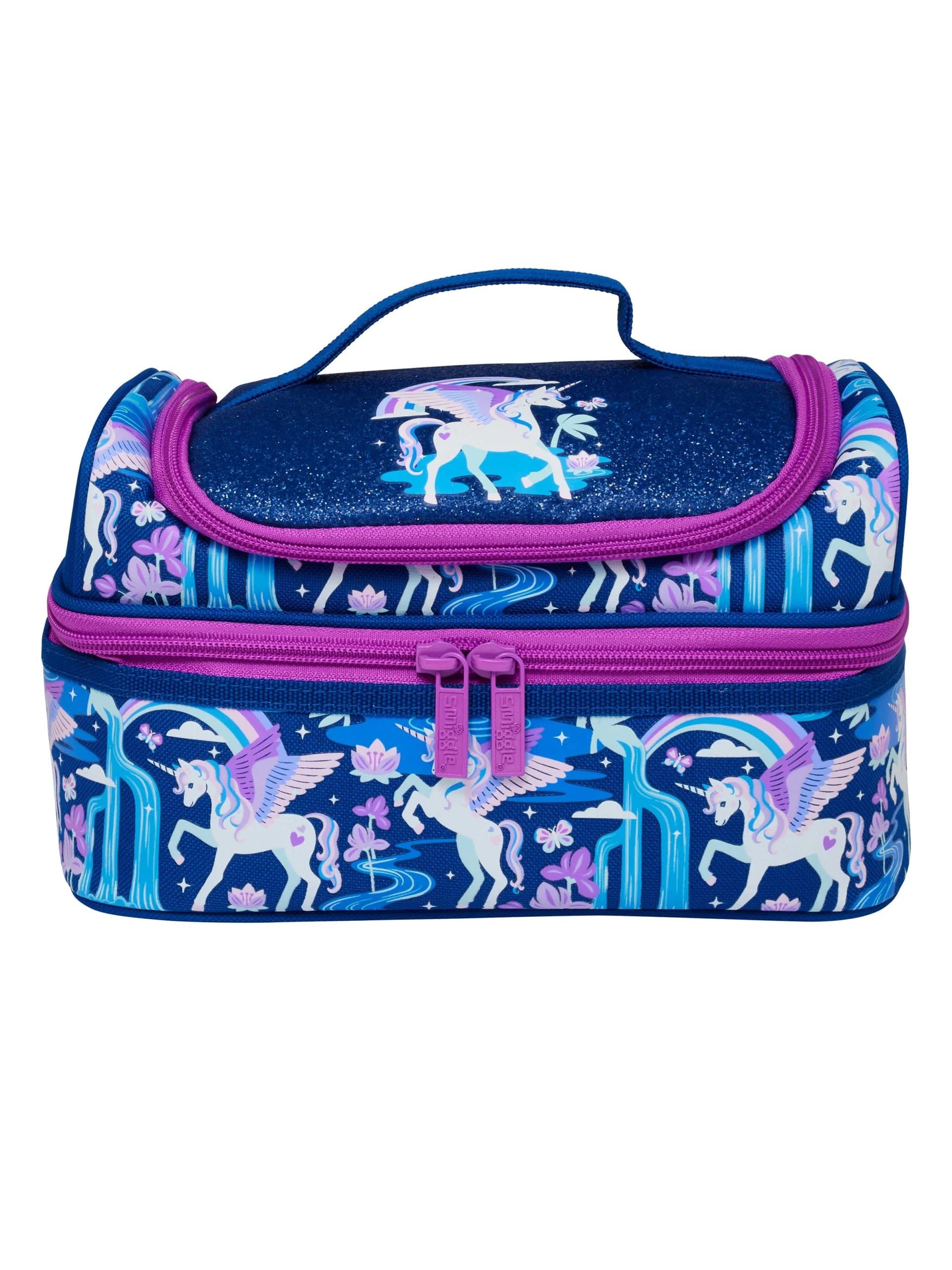 Smiggle - Away Çift Katlı Askılı Beslenme Çantası-Dinossi