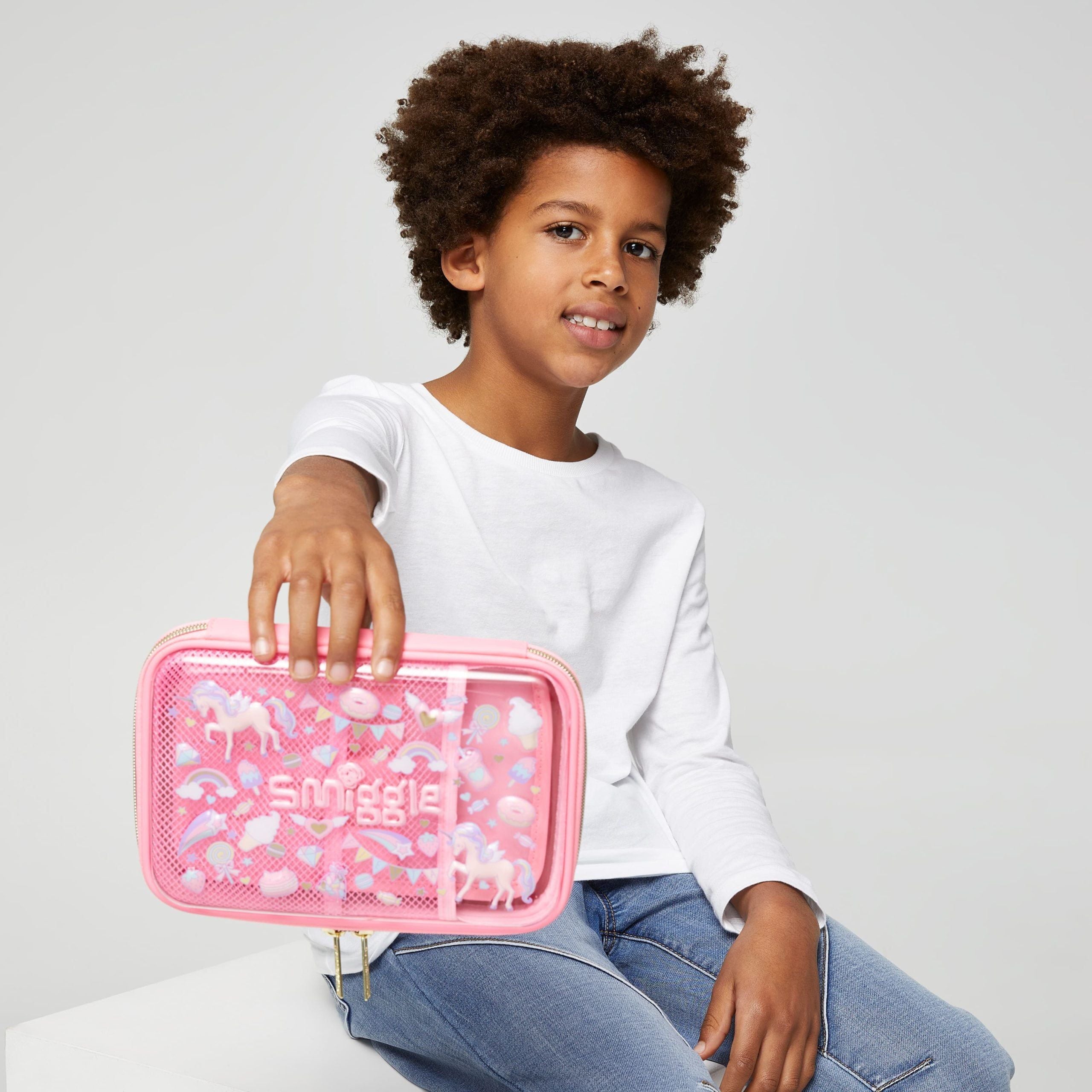 Smiggle - Fiesta HardTop Kalem Kutusu-Dinossi