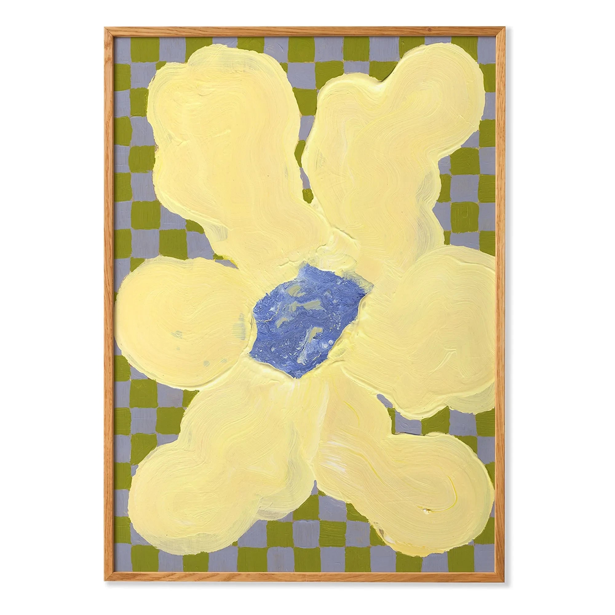 Paper Collective - Flowers with Checks 04 Poster, Liat Greenberg | Gelb