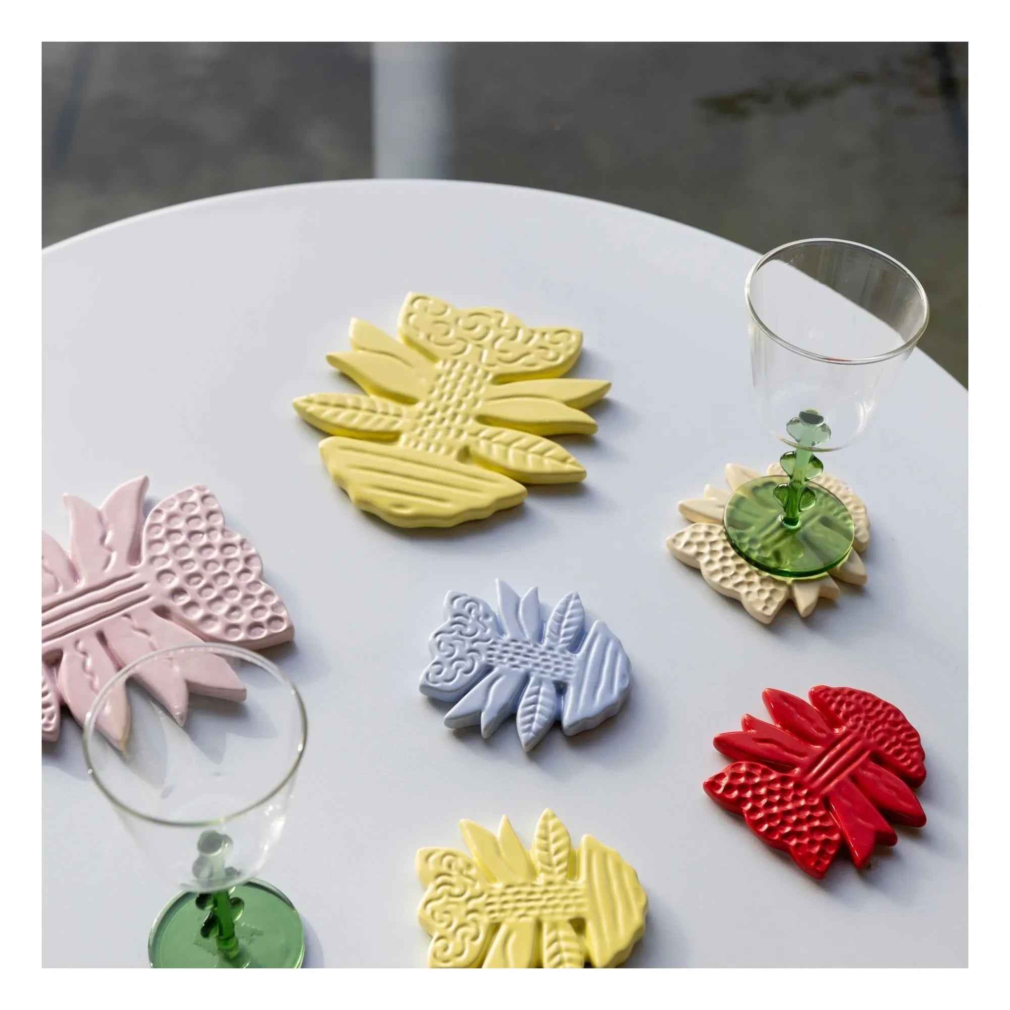 &Klevering - Blume Untersetzer | Rosa
