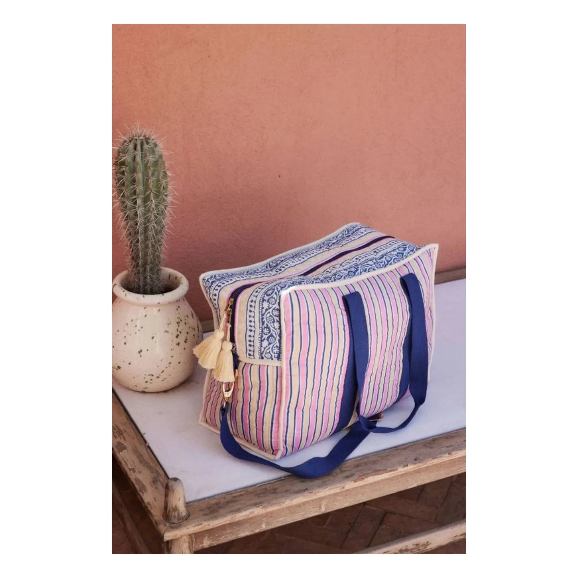 Louise Misha - Lilio 36h Tasche aus Bio-Baumwolle | Rosa
