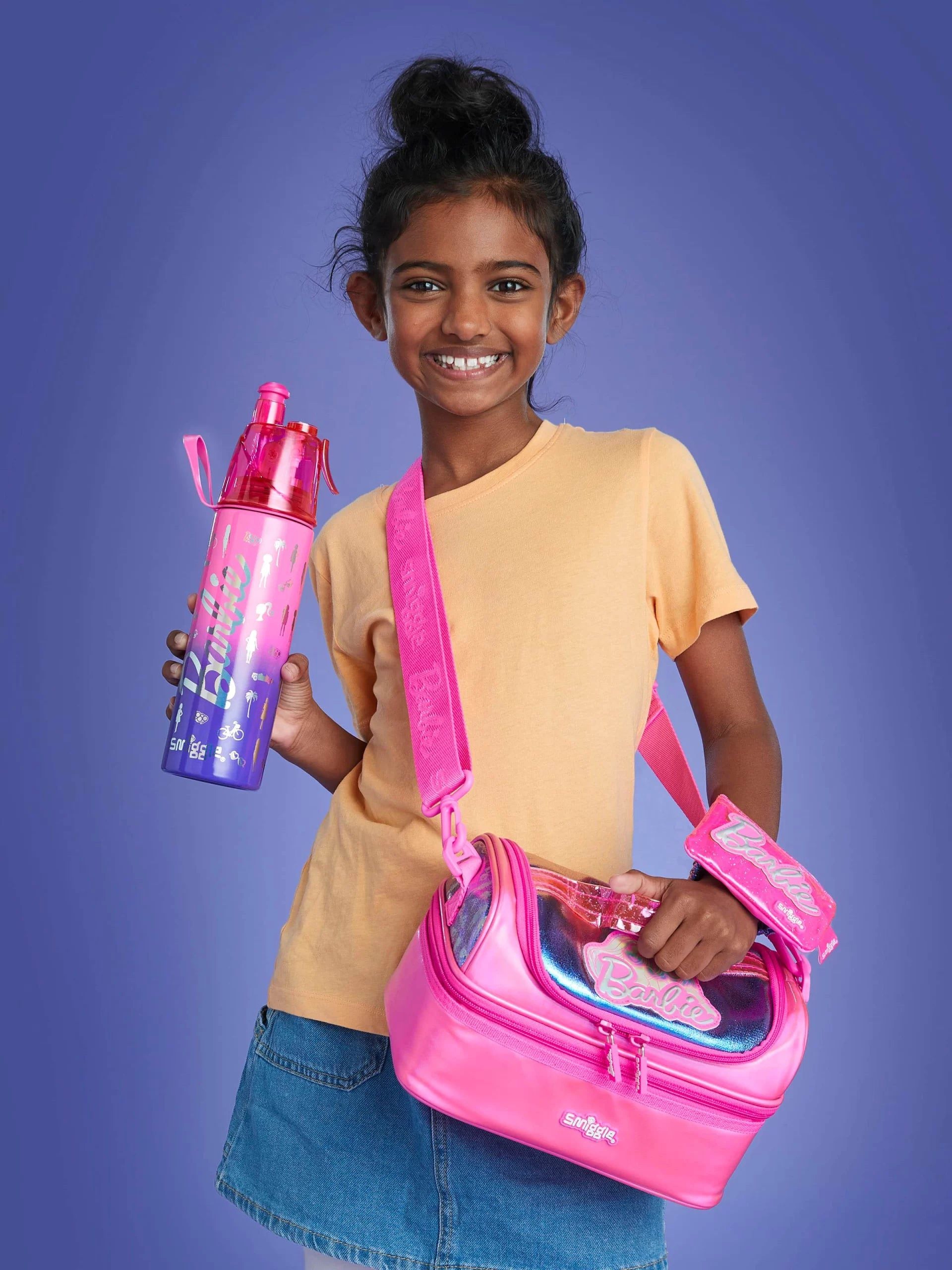 Smiggle - Barbie Çift Katlı Beslenme Çantası-Dinossi