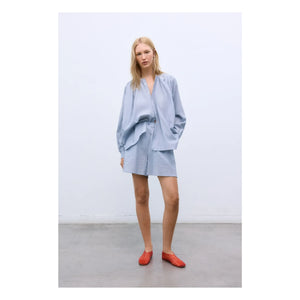 the new society - Cloe Baumwoll-Minirock | Hellblau