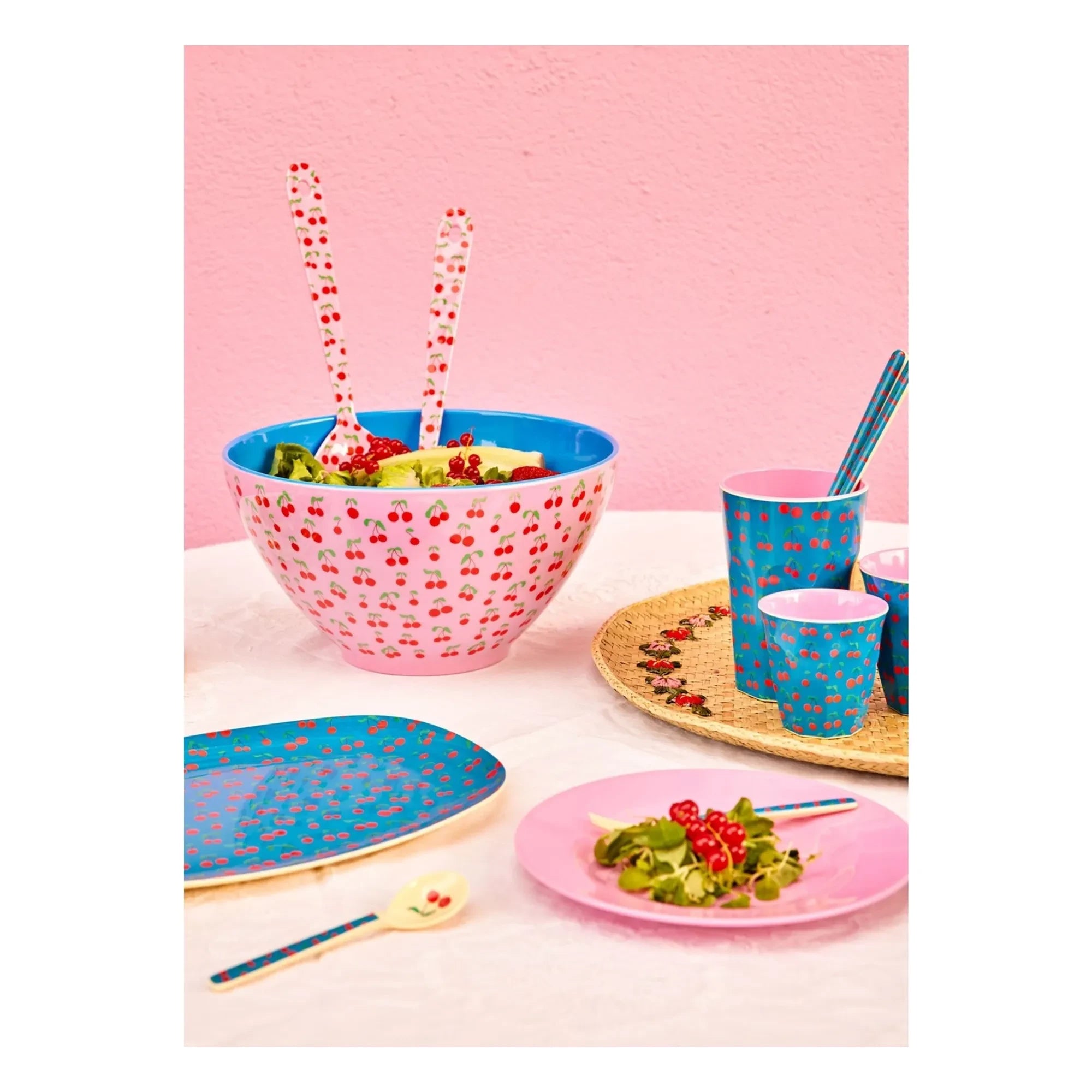 Rice - Kiraz Melamin Salatabesteck | Pink