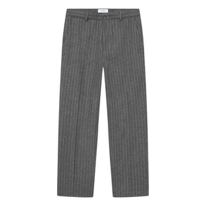 Les Deux - Como Pinstripe Hose Gerades Bein Gestreift | Grau