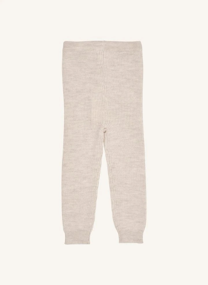 Copenhagen Colors - Merinos Wolle Ripp Leggings | Creme