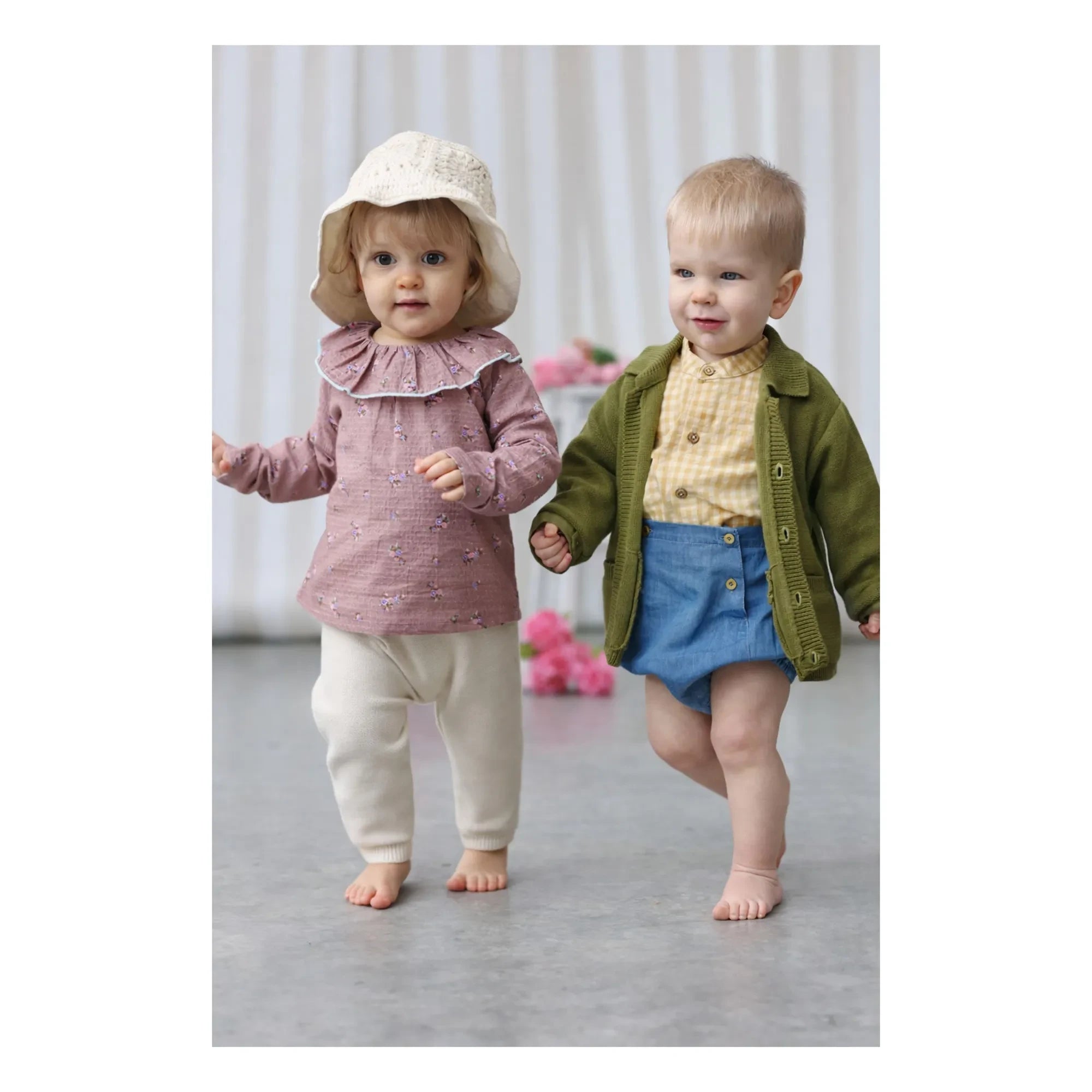 Lililotte - Charline Fleurie Bio-Baumwollbluse | Altrosa
