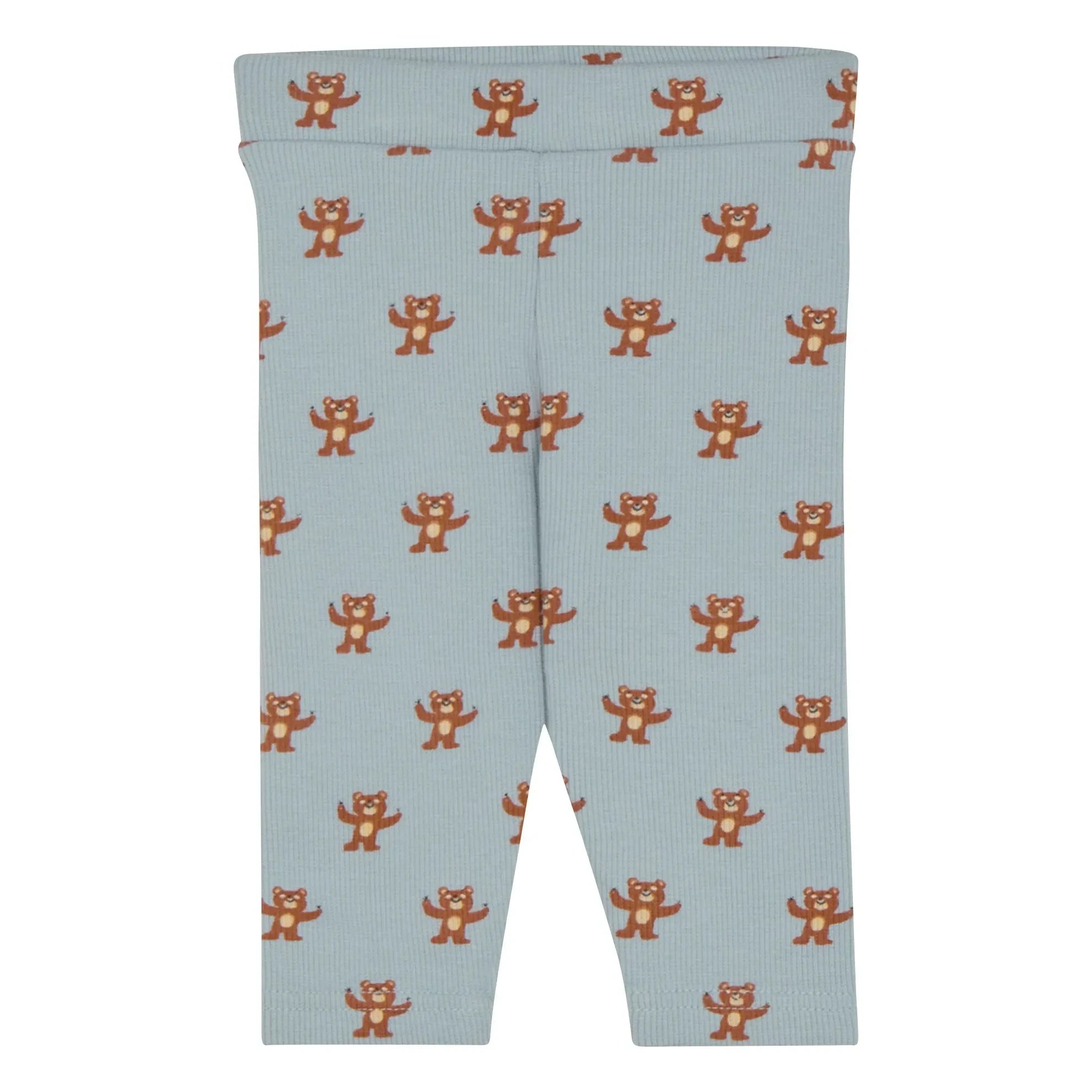 The Campamento - Teddy Bear Ribbed Leggings | Hellblau