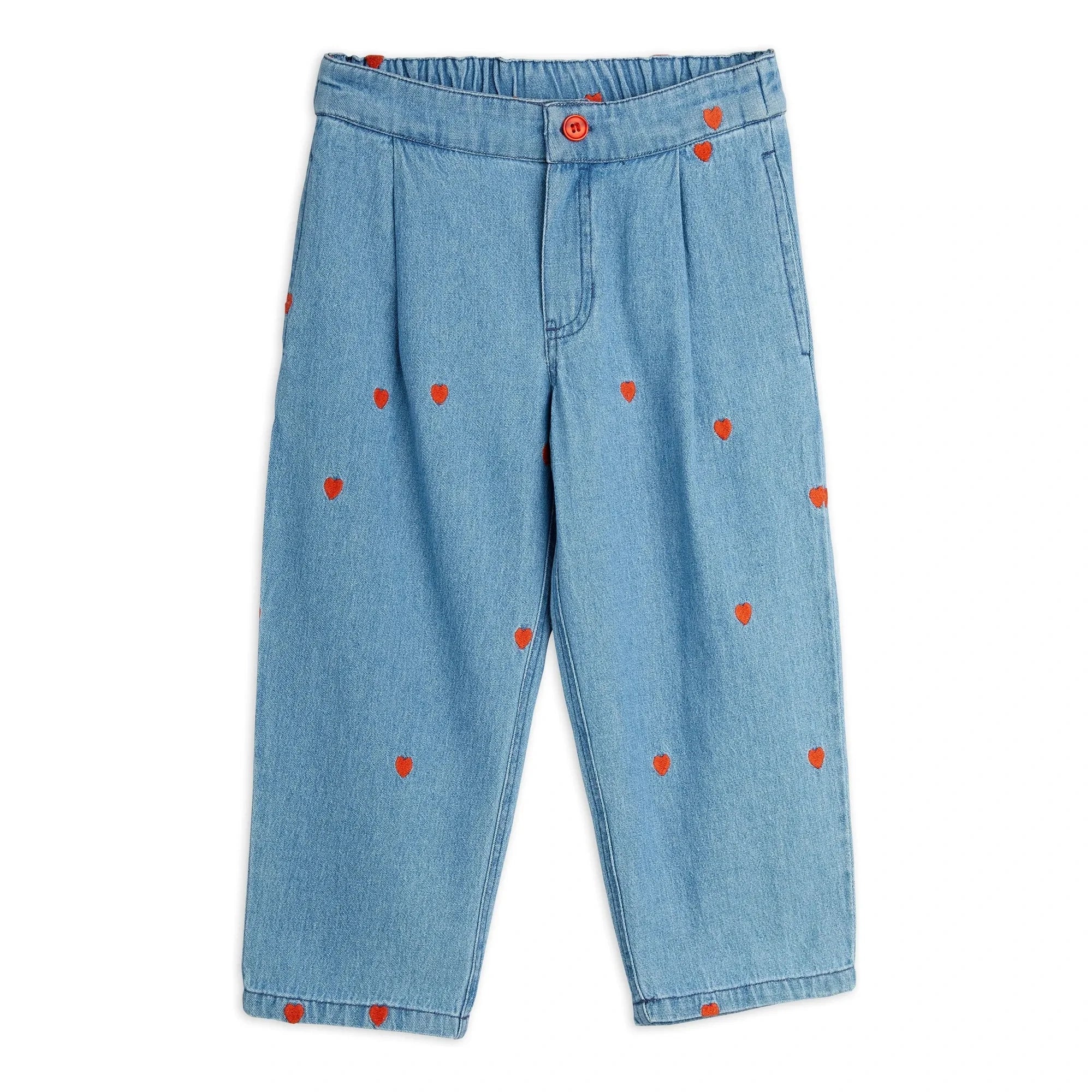Mini Rodini - Gerade Jeans Mini Herzen Bio-Baumwolle | Denim
