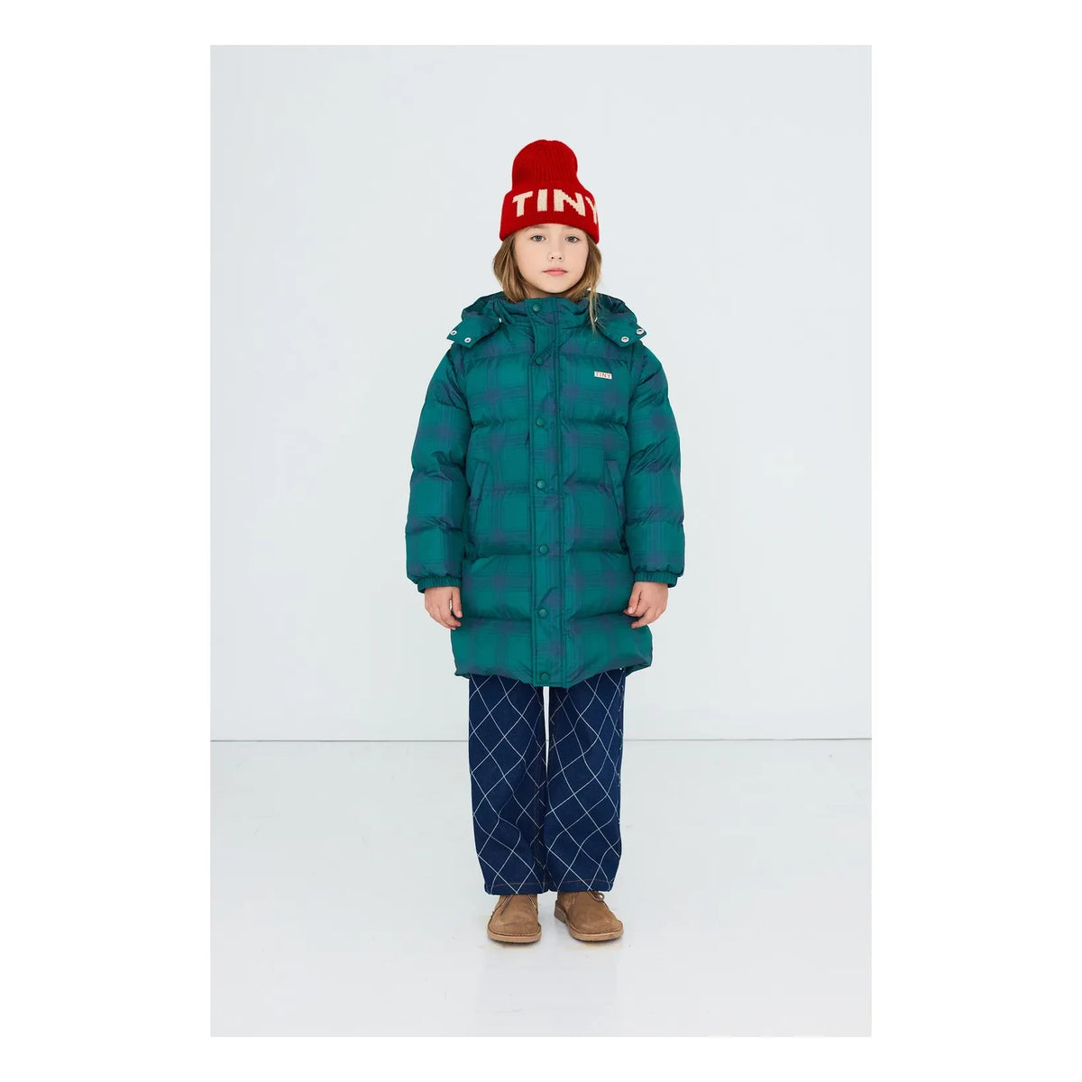 Tinycottons - Tartan Pufferjacke | Grün