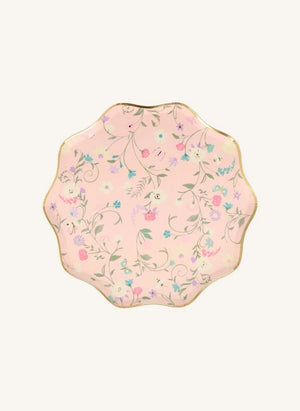 Meri Meri - Ladurée Pappteller mit kleinem Blumenmuster - 8er Set