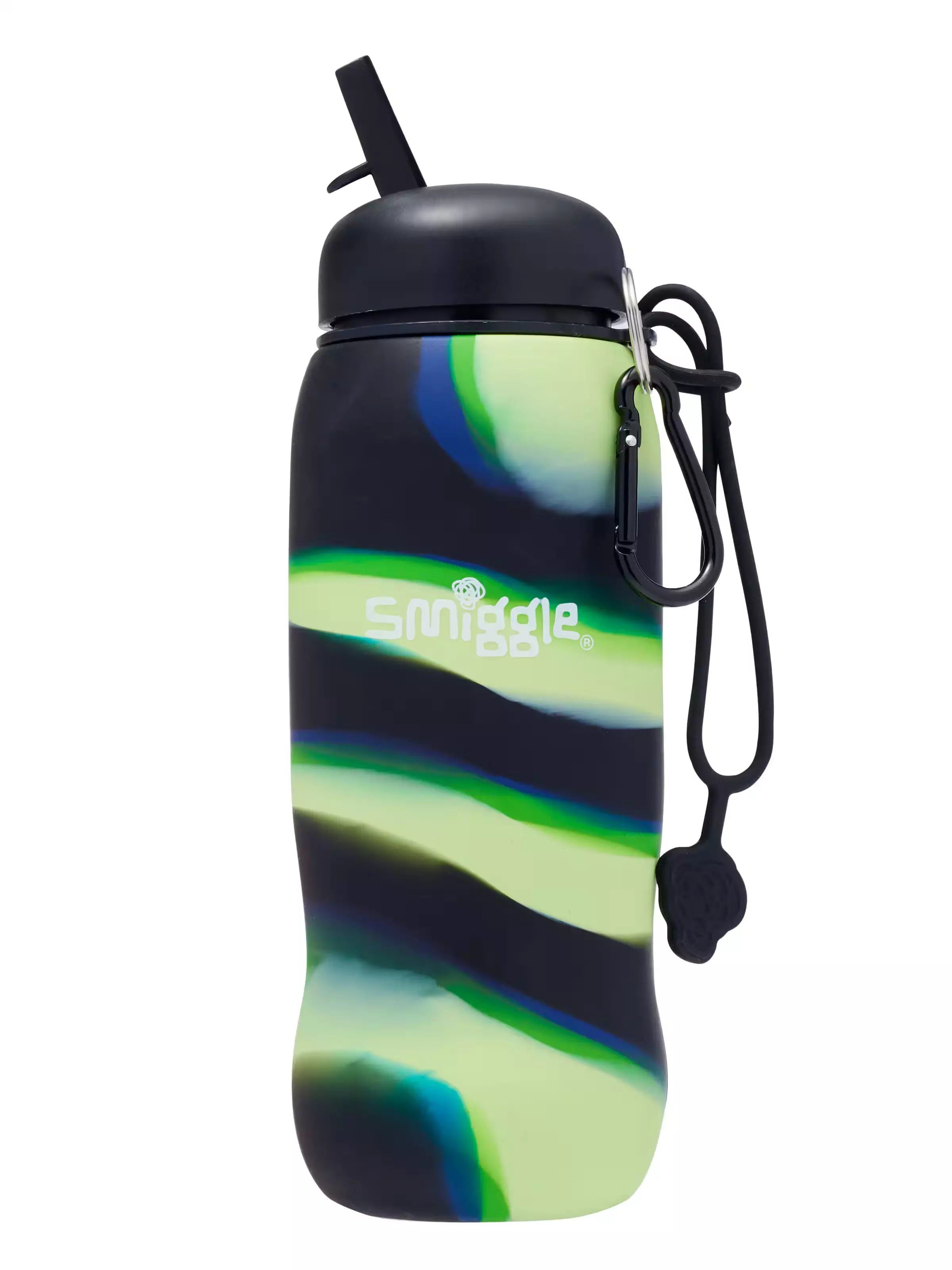Smiggle - Freestyle Katlanabilir Pipetli 630ML Suluk-Dinossi