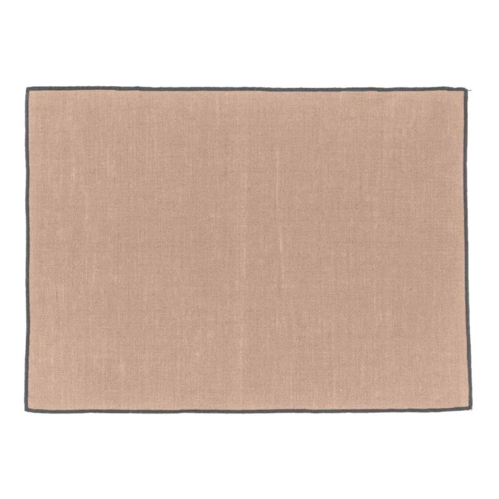 Haomy - Leinen-Platzset mit Borg-Beschichtung | Beige-rosa