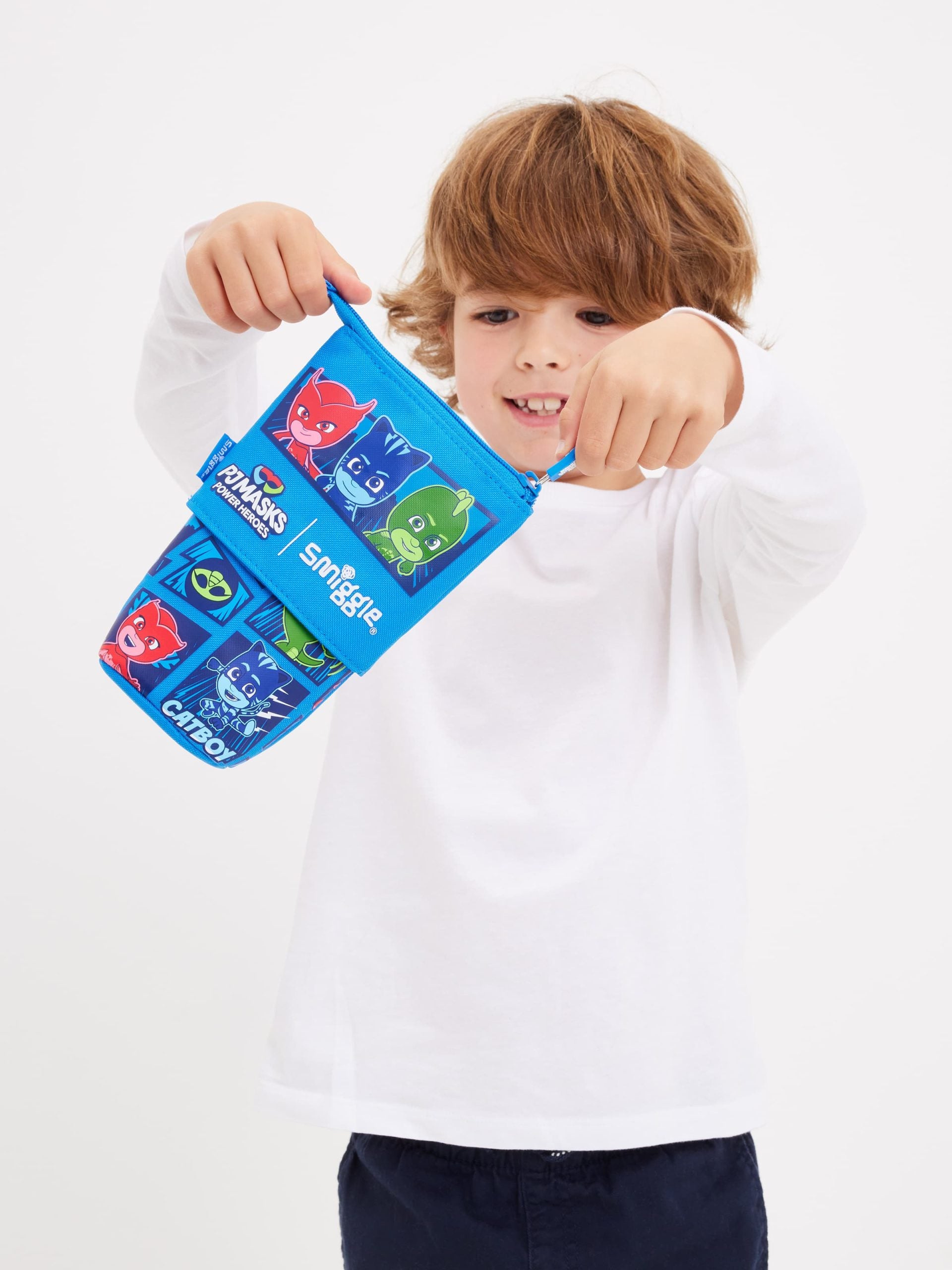 Smiggle - PJ Mask 2si 1 Arada Kalem Kutusu-Dinossi