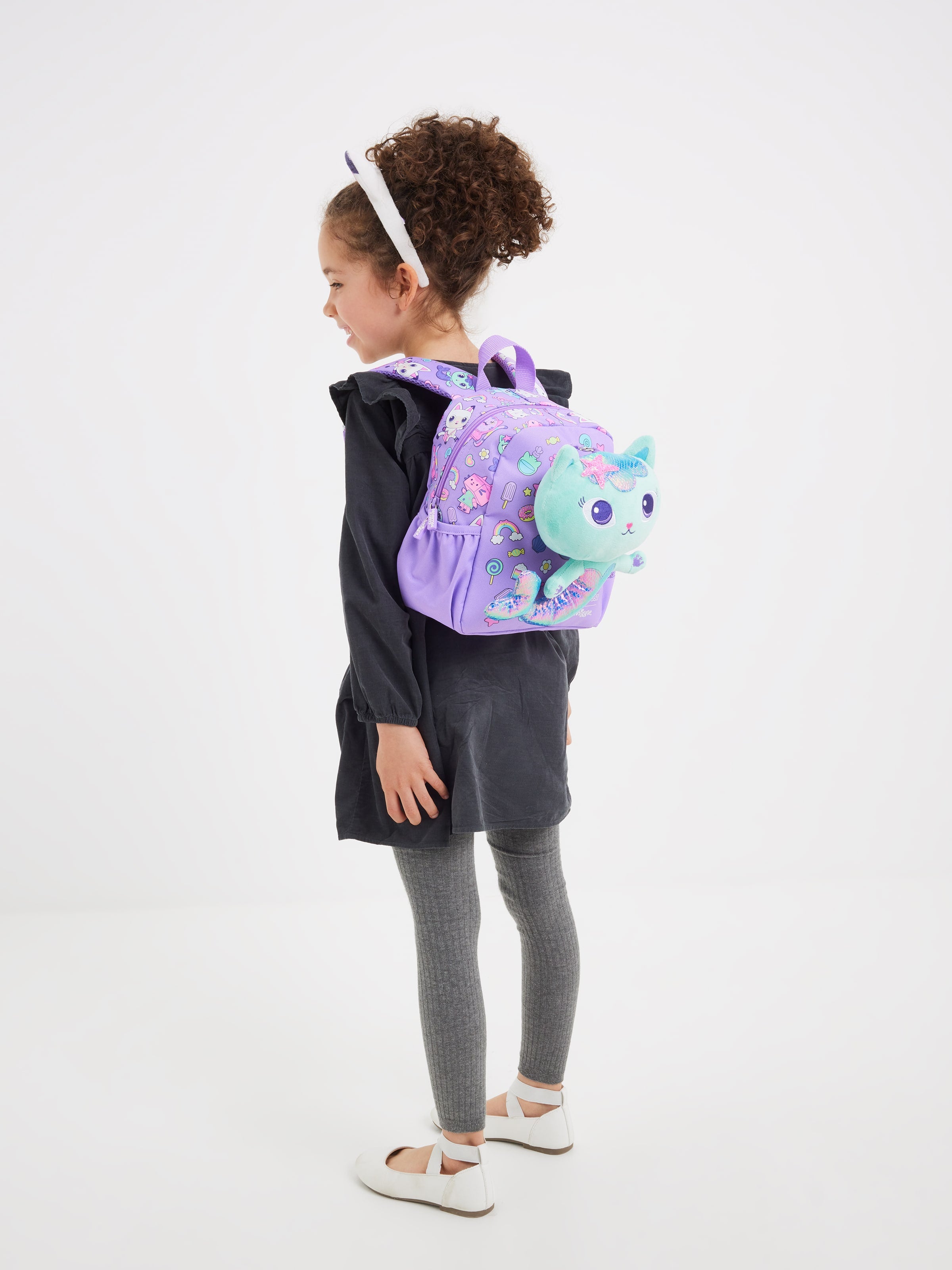 Smiggle - Gabbys Dollhouse Kreş Çıkarabilir Oyuncaklı Sırt Çantası-Dinossi