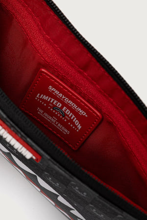 Sprayground - Schwarze Umhängetasche mit Haien aus Paris 910B9318NSZ