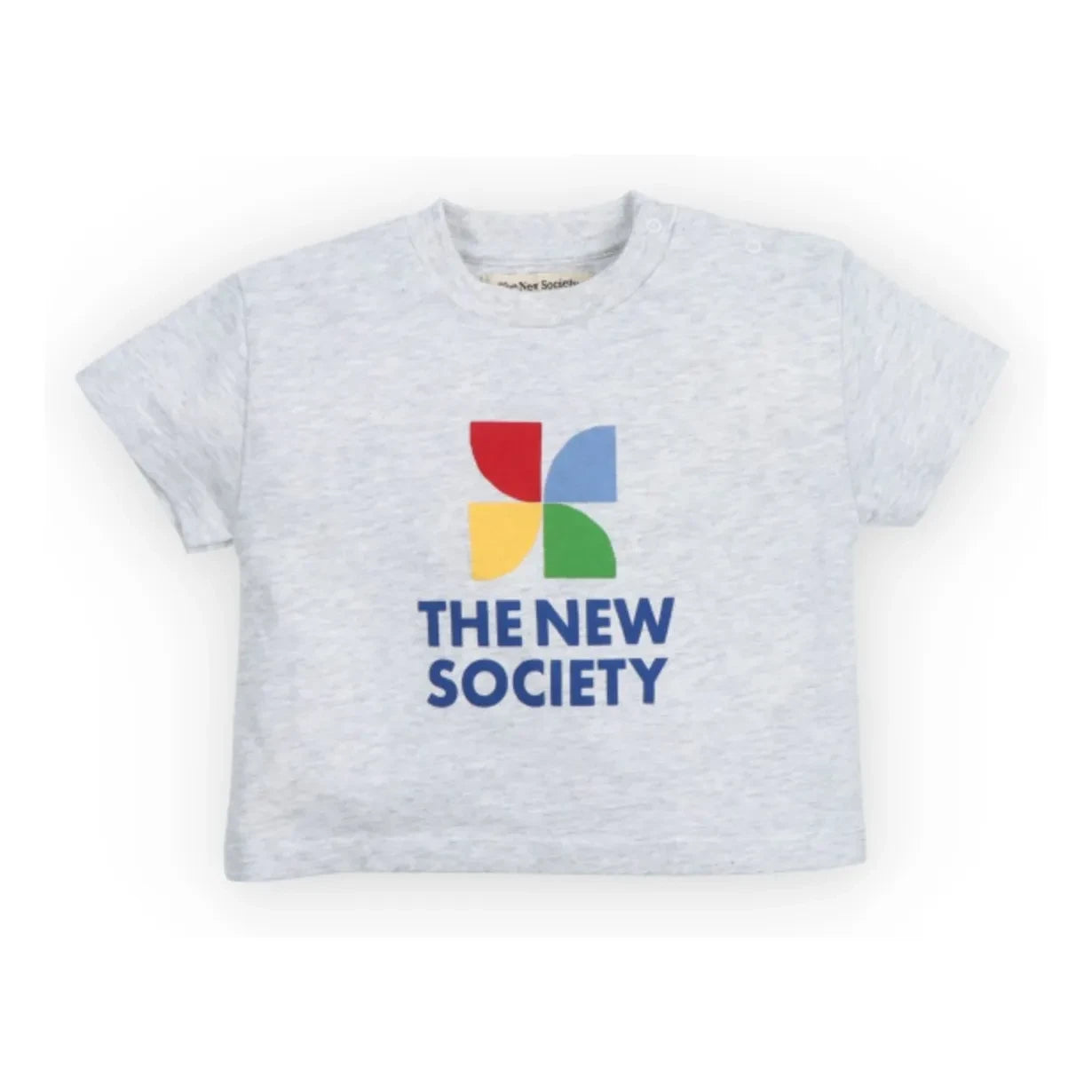 the new society - Baby Logo T-Shirt | Grau meliert