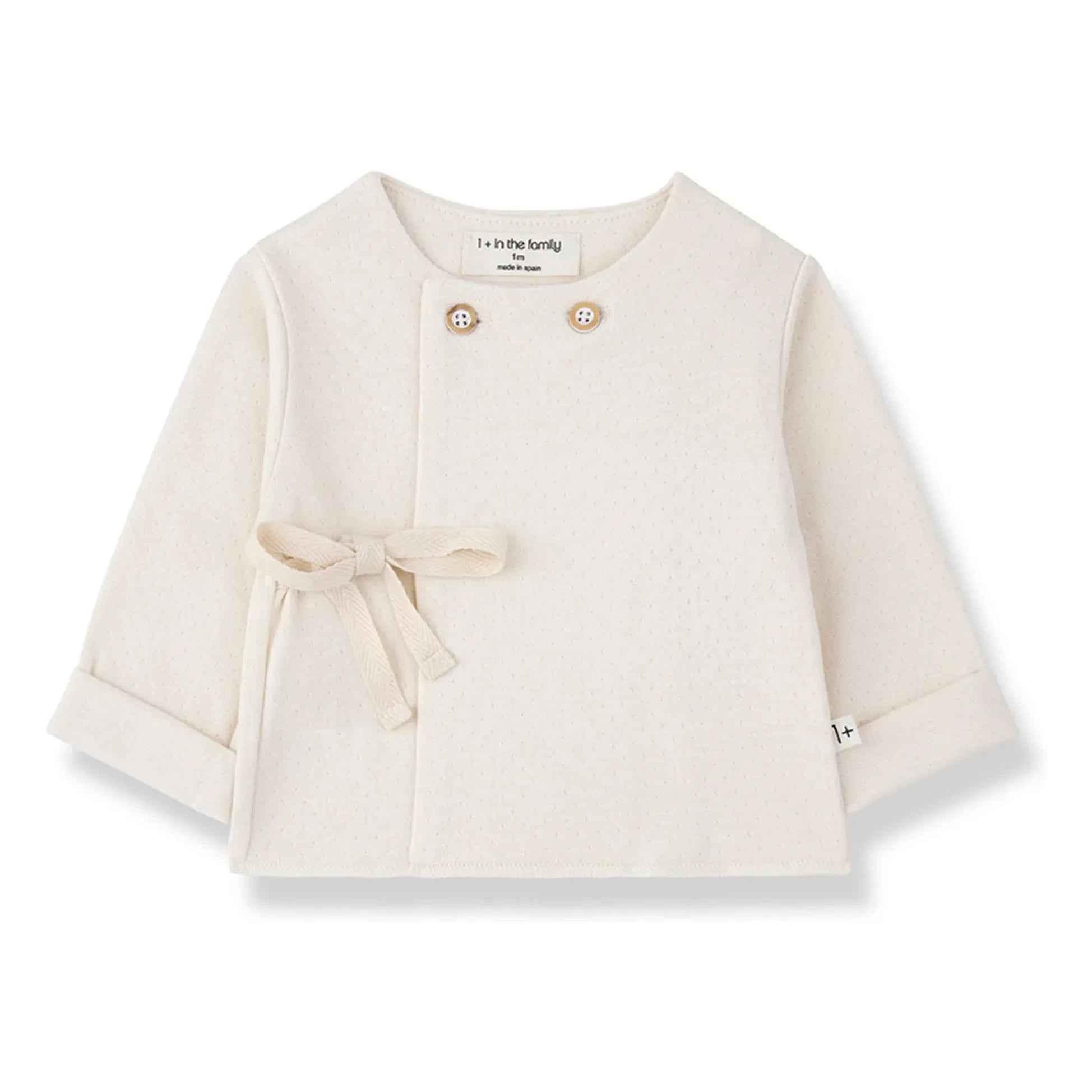 1+ in the family - Pointelle Emilia T-Shirt | Ecru