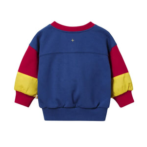 Goldie + Ace - Koala Renk Bloklu Sweatshirt | Mavi