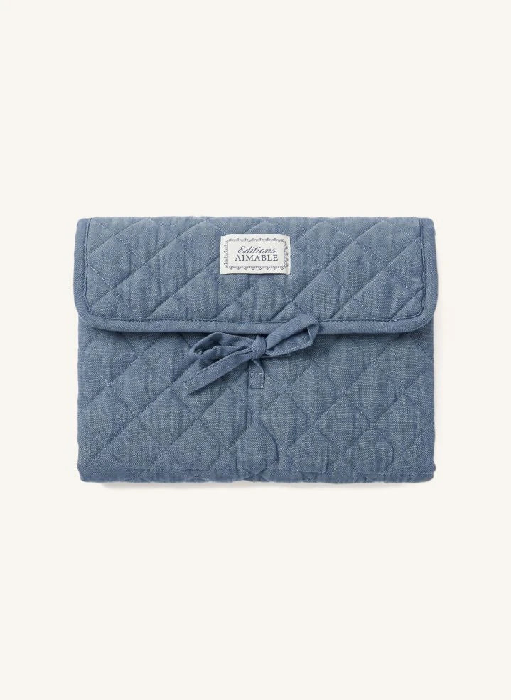 Editions Aimable - Marcel nomad Bett | Blaues Chambray