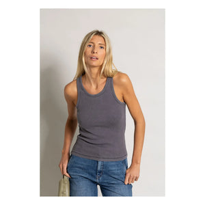 Smallable Woman - Ayla Ripp-Tanktop aus Bio-Baumwolle | Anthrazit