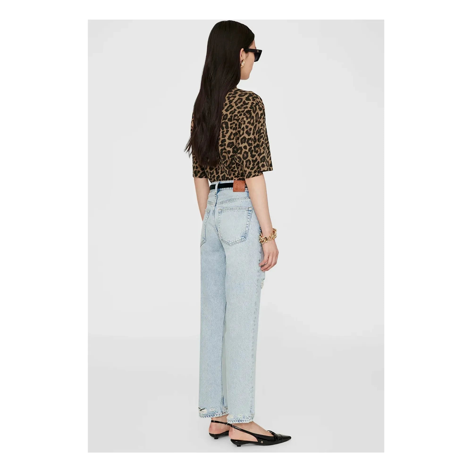 Anine Bing – Avi T-Shirt | Leopardenmuster