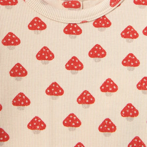 Tinycottons – T-Shirt aus Bio-Baumwolle mit Pilzmotiv | Ecru