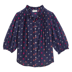 M.A.B.E. - Auden Baumwollbluse | Marineblau