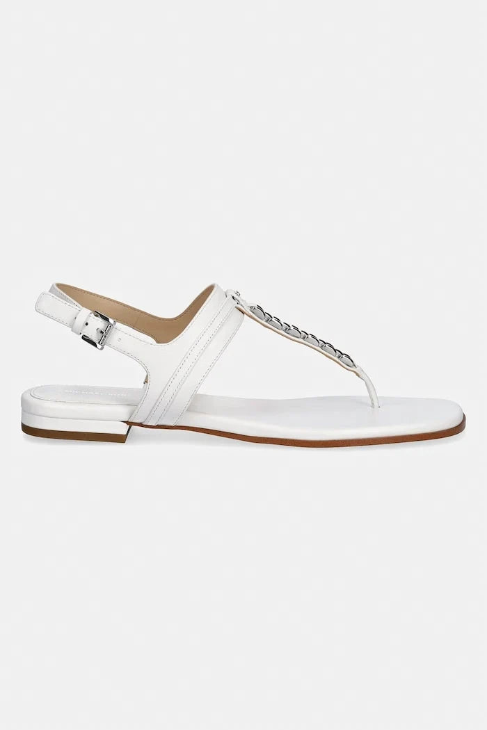 MICHAEL Michael Kors düz tabanlı kadın deri sandalet Marcia Thong Sandal