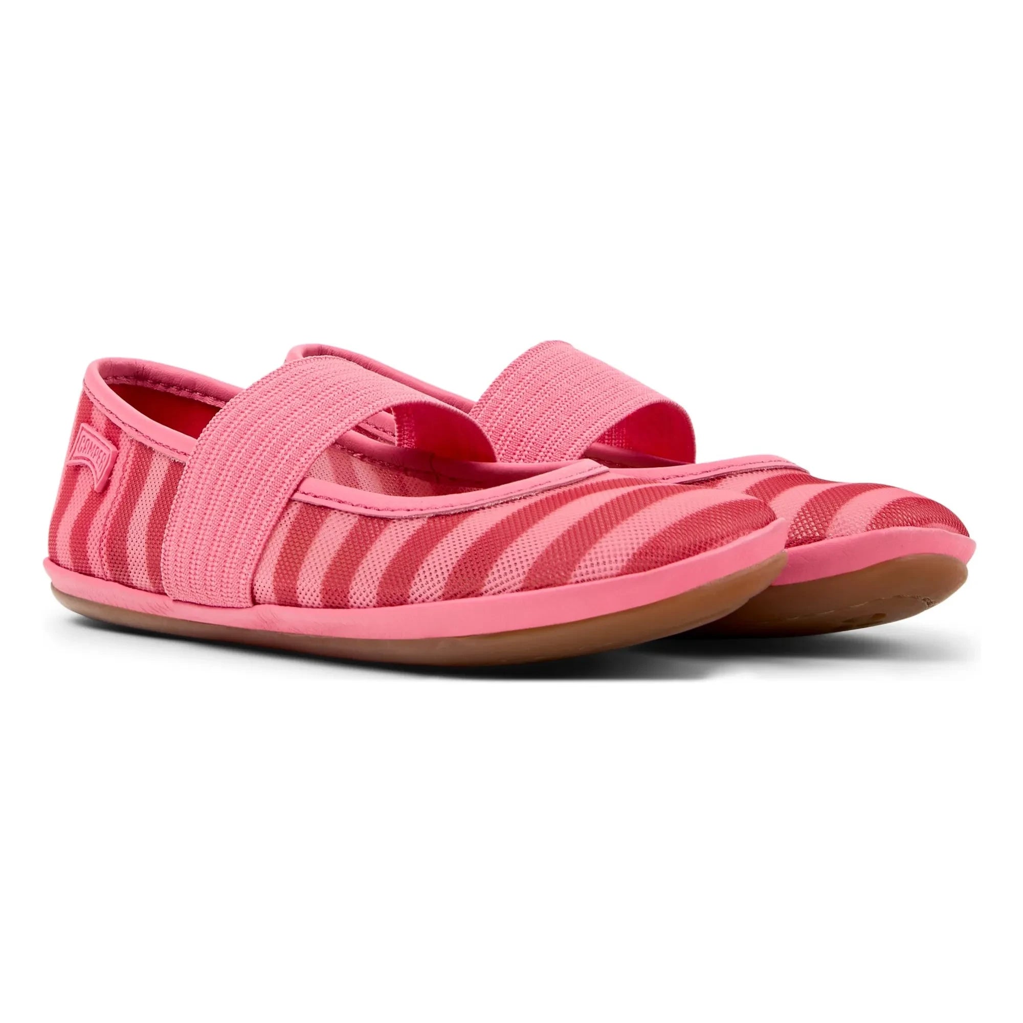 Camper – Gestreifte Ballerinas für Damen | Pink