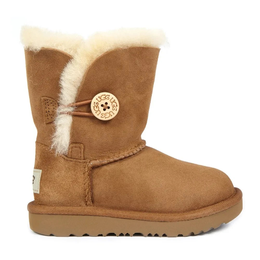 UGG - Bailey Button II Gefütterte Wildlederstiefel | Camel