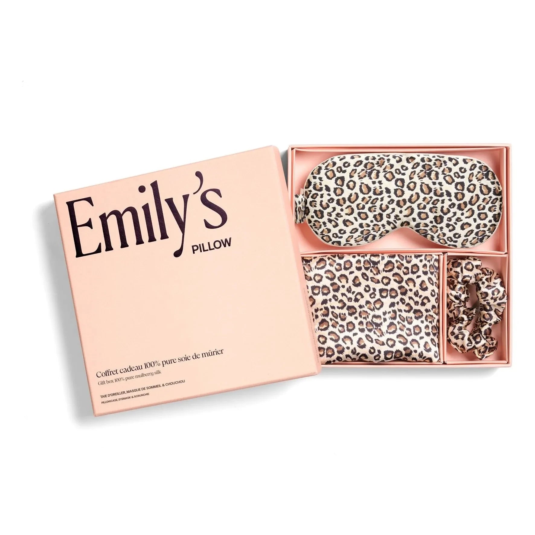 Emily's Pillow - Seiden-Schlafanzug mit Leopardenmuster