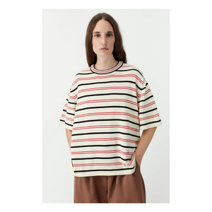 Cordera - Gestreiftes Bio-Baumwoll-T-Shirt | Ecru