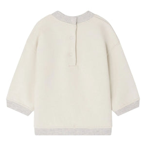Bonpoint - Sweatshirt Dady Bio-Baumwolle | Ecru