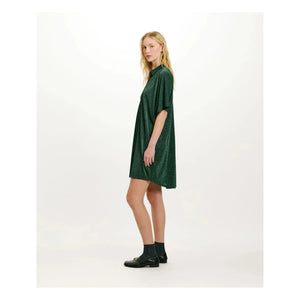 Momoni - Asado Metallic Kleid | Grün