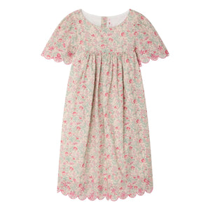 Bonpoint – Lysiane Fleurie Rüschenkleid aus Bio-Baumwolle | Rosa