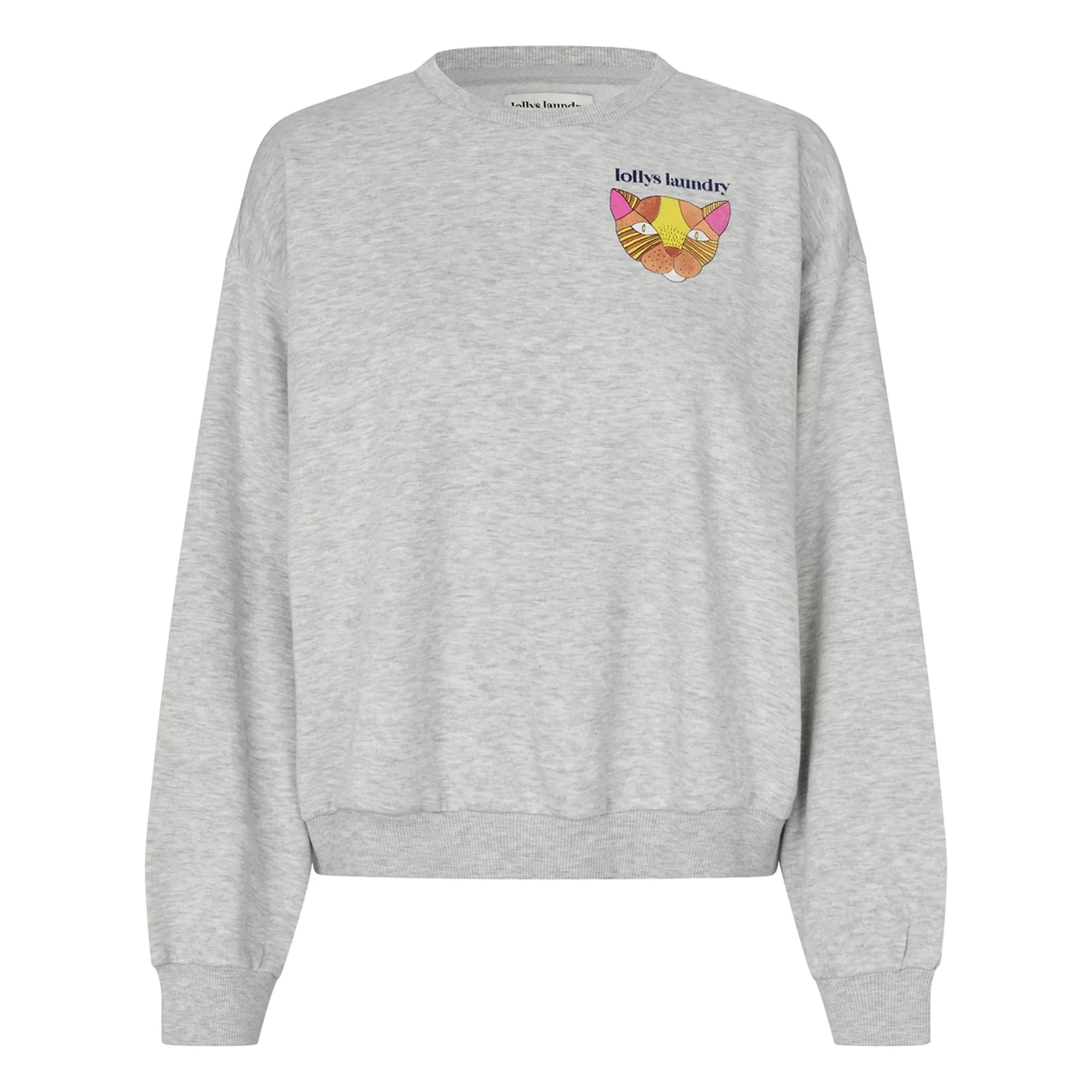 Lollys Laundry - Sweatshirt Katze Sydney Baumwolle | Grau