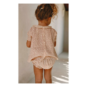 Lilinoa - Lise Liberty Pamuk Gazlı Fırfırlı Bloomer | Ecru