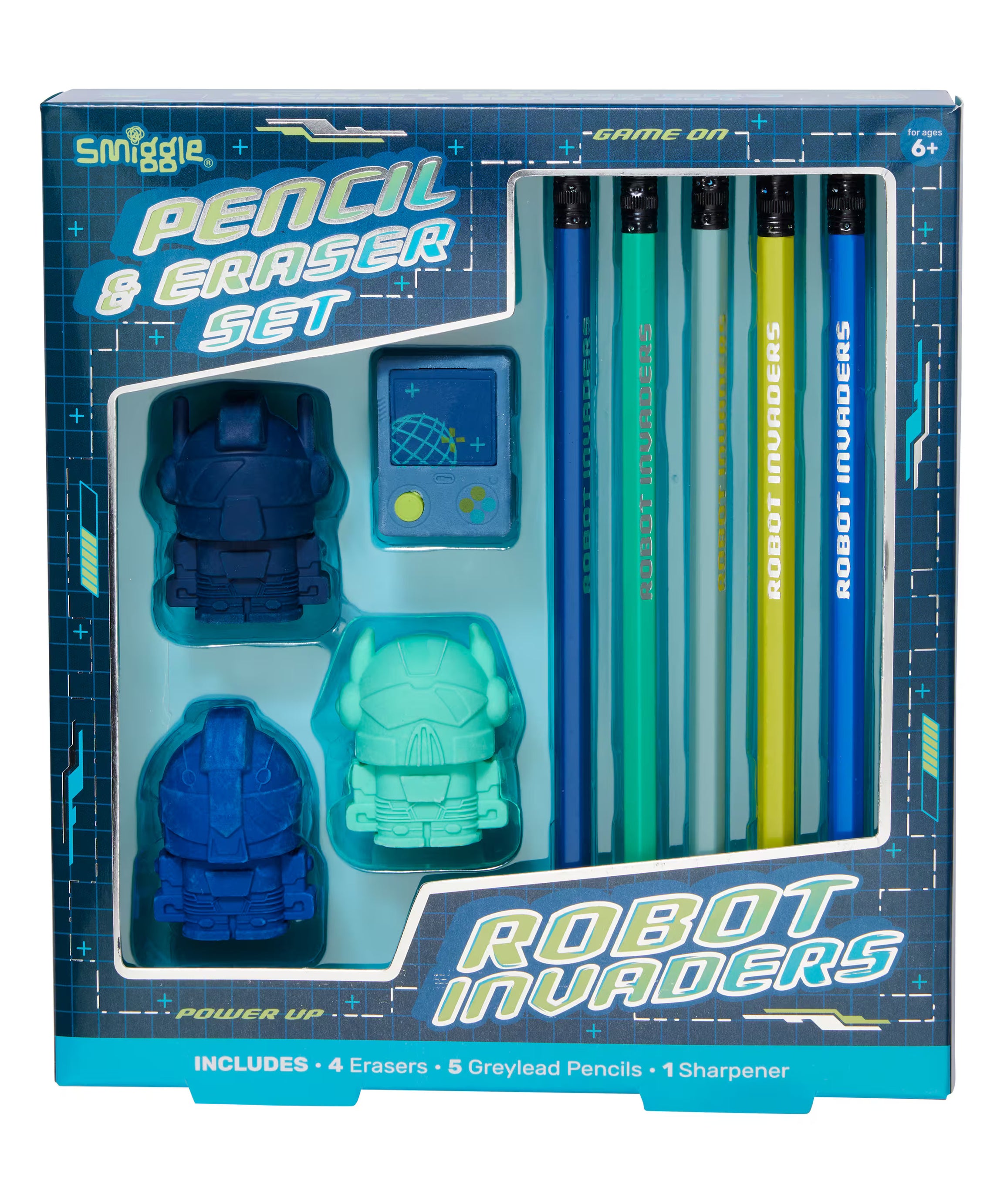 Smiggle - Vision Silgi ve Kalem Seti - Dinossi