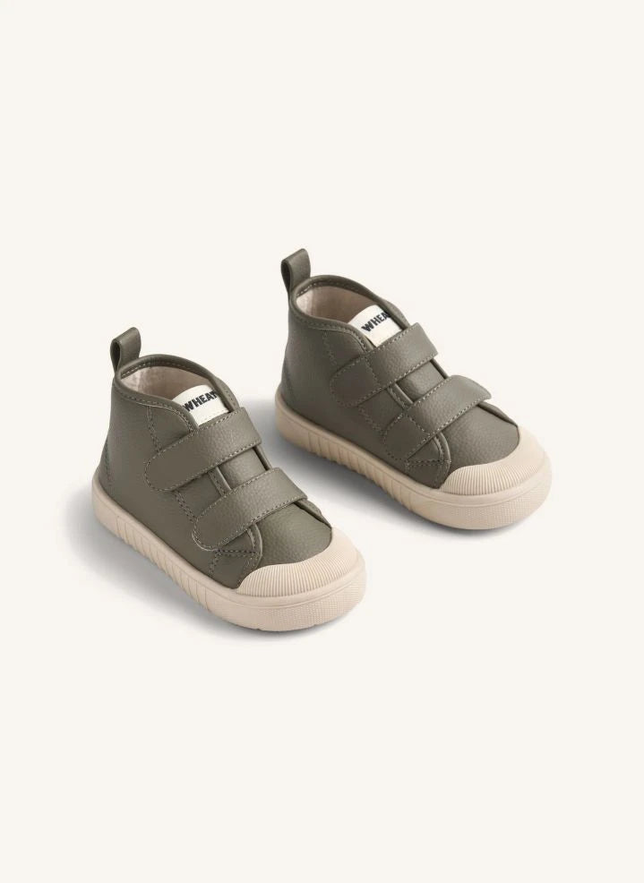 Wheat - Leo Leder-Used-Sneaker | Olivgrün