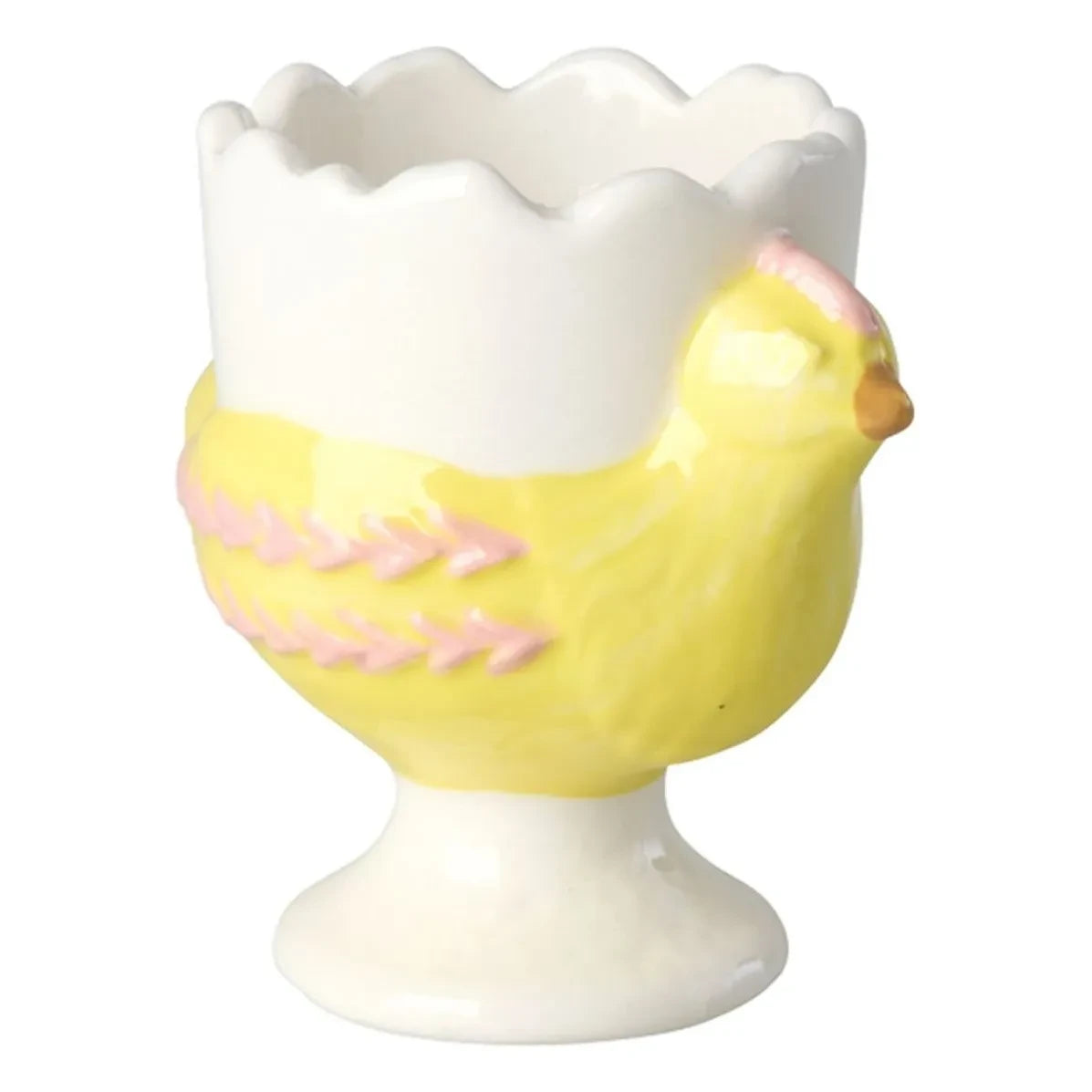 Rice - Keramik-Eierbecher-Halter Huhn | Gelb