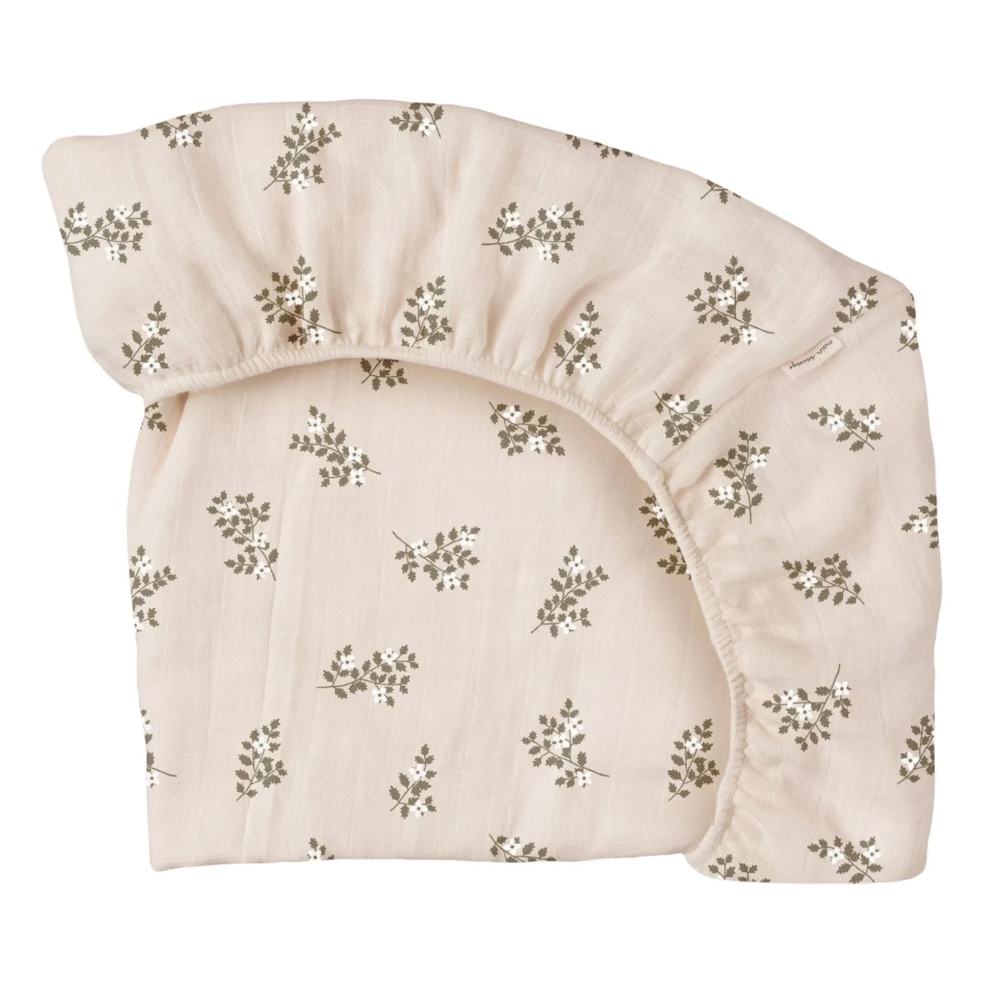 Main Sauvage - Spannbettlaken Holly Flowers | Sand