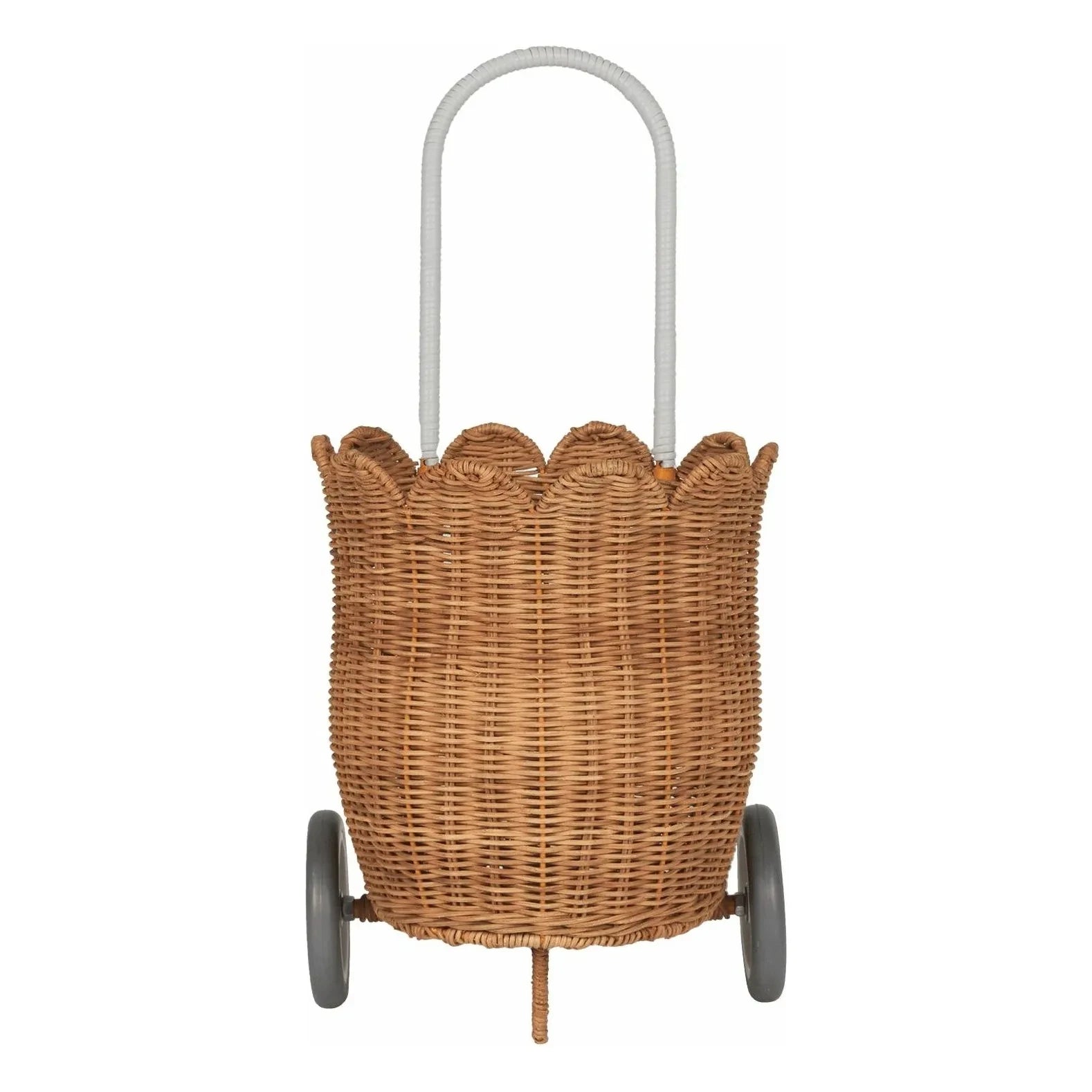 Olli Ella - Blatt Rattan Korb auf Rädern