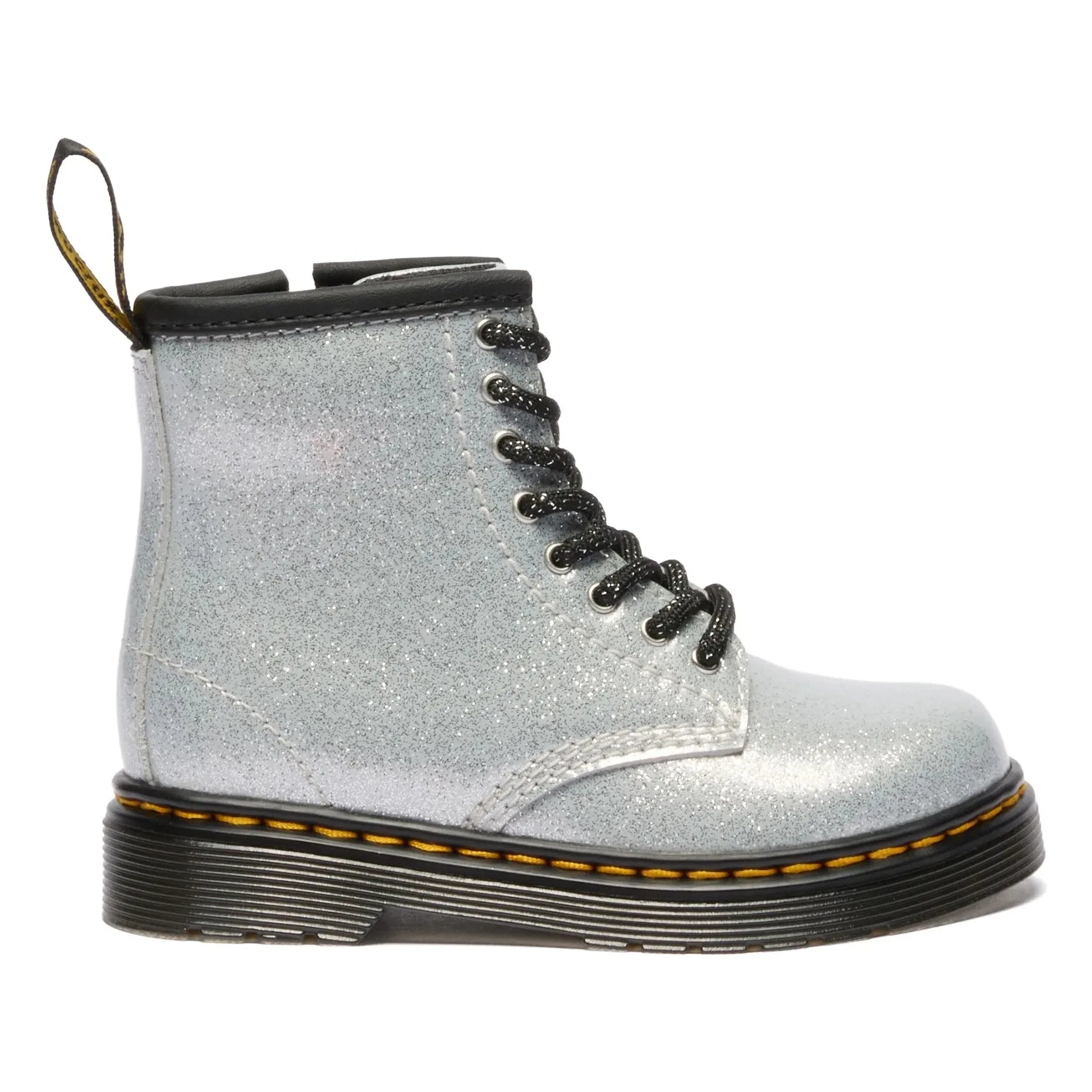 Dr. Martens – 1460 J Glitter Stiefel | Silber