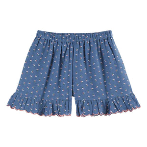 Emile et Ida – Rüschenshorts mit Blumenmuster | Blau