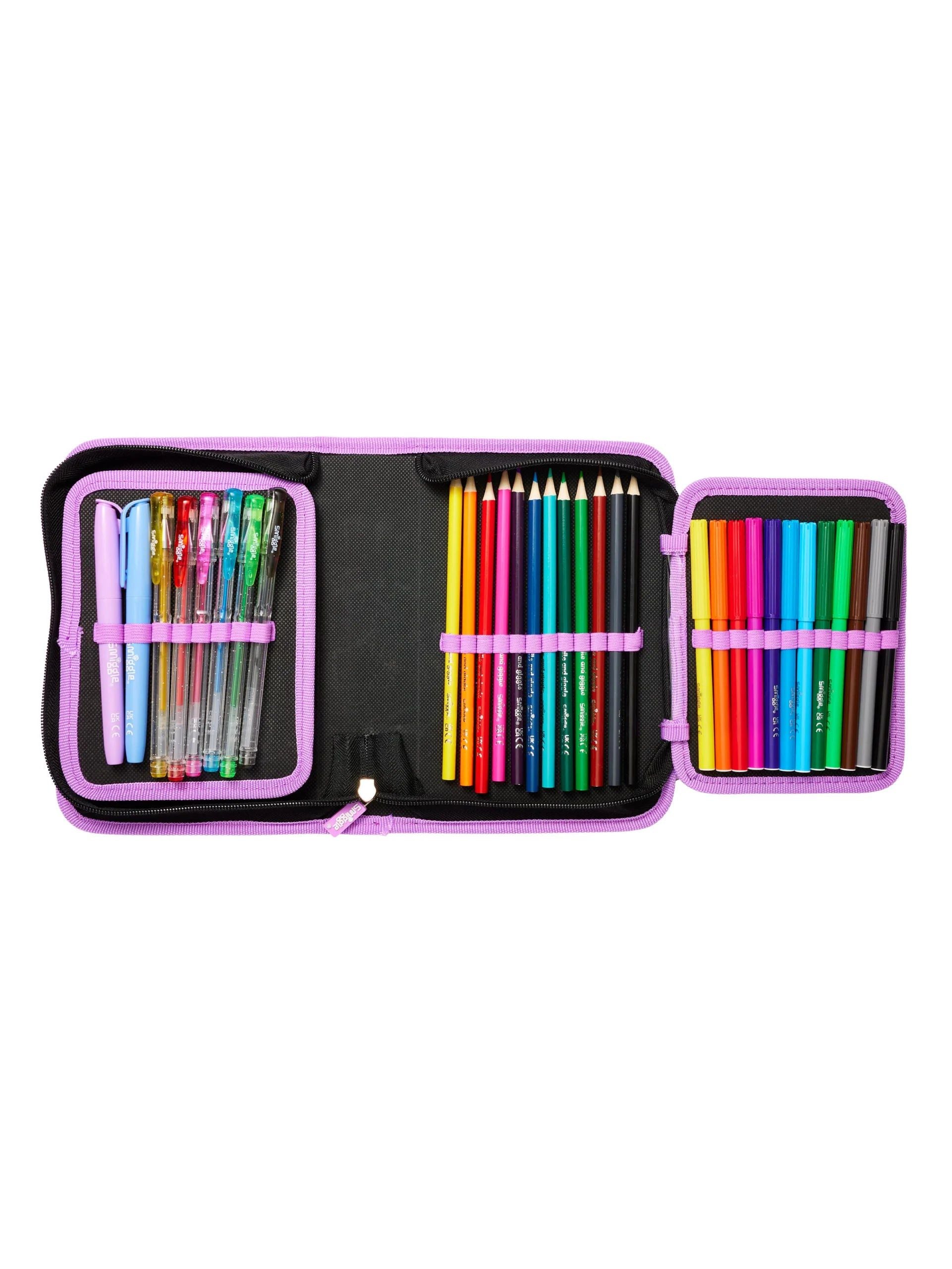Smiggle - Wild Side Unicorn Kalem Kutusu ve Kırtasiye Seti-Dinossi